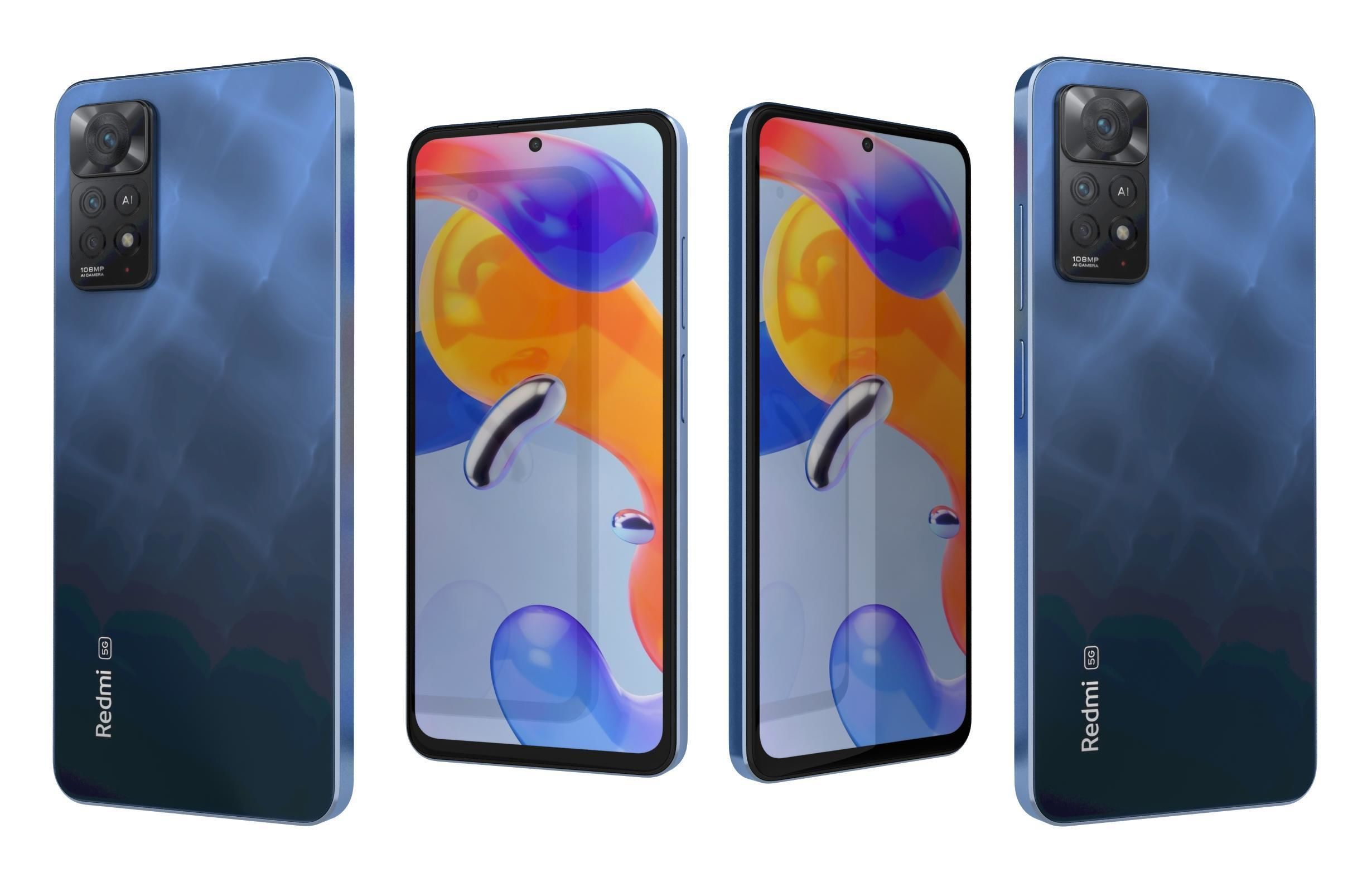 Xiaomi Redmi Note 11 Pro 5G Atlantic Blue 3D model_3