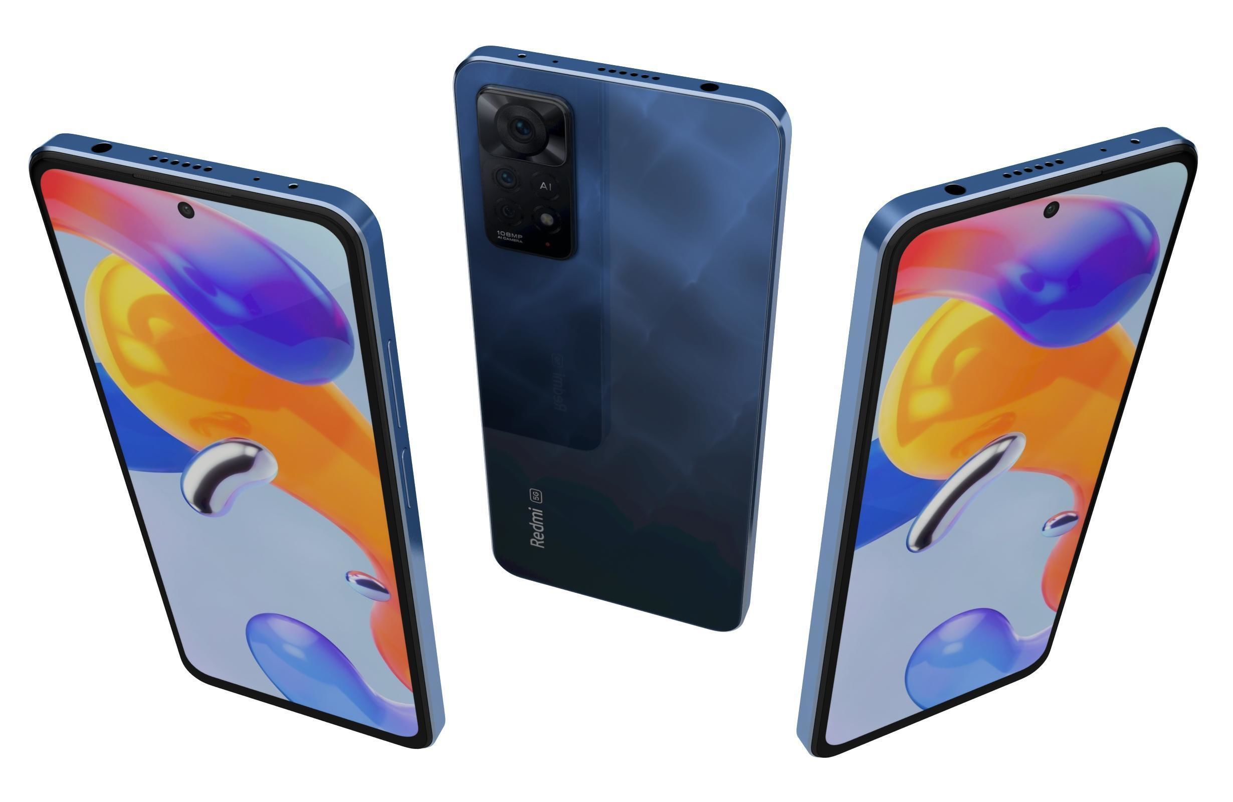 Xiaomi Redmi Note 11 Pro 5G Atlantic Blue 3D model_1