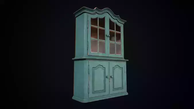 Vintage buffet Low-poly 3D model