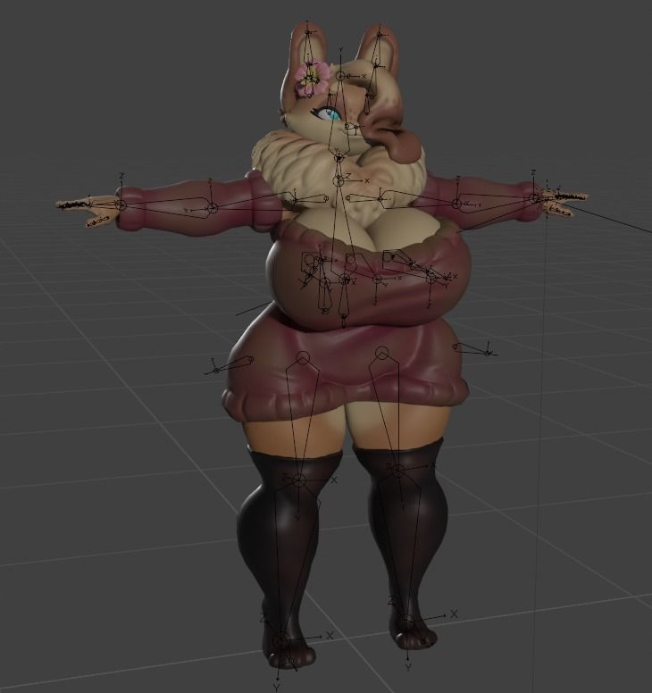 Hazel female bunny Low-poly 3D model_9