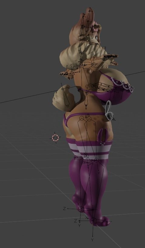 Hazel female bunny Low-poly 3D model_13