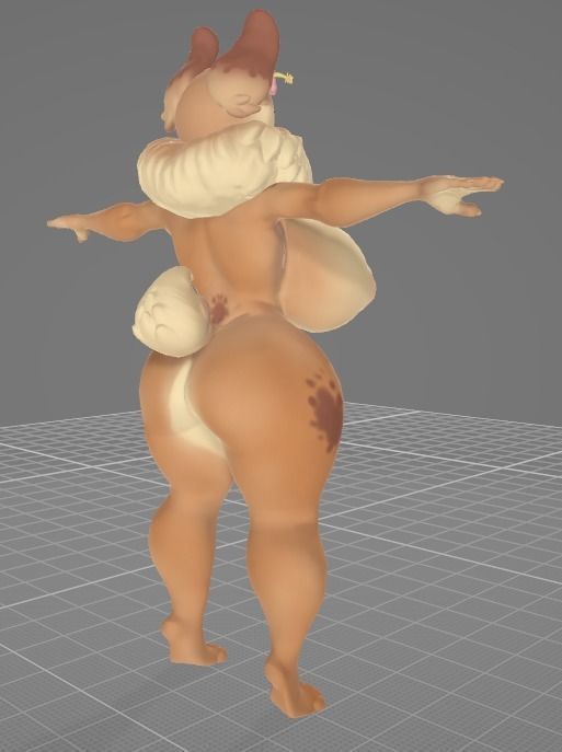 Hazel female bunny Low-poly 3D model_8