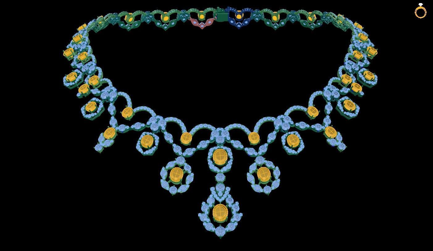 necklaces necklace with stones 3D print model_1