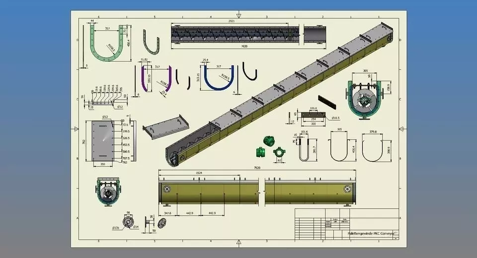 Palettengewinde PKC Conveyor Free 3D model_0