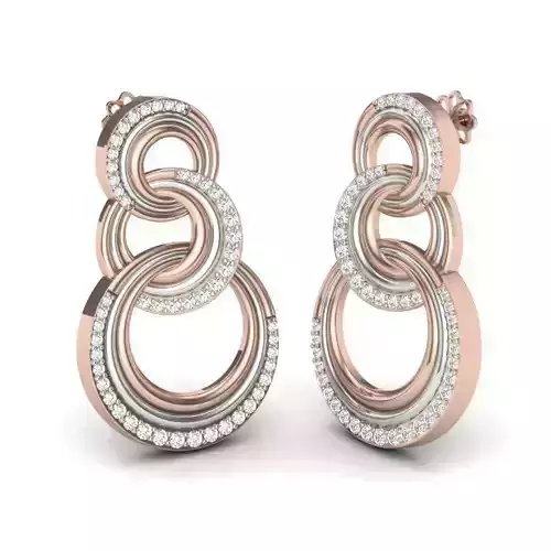 Earrings with diamonds