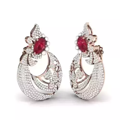 Women Earrings 3D print model
