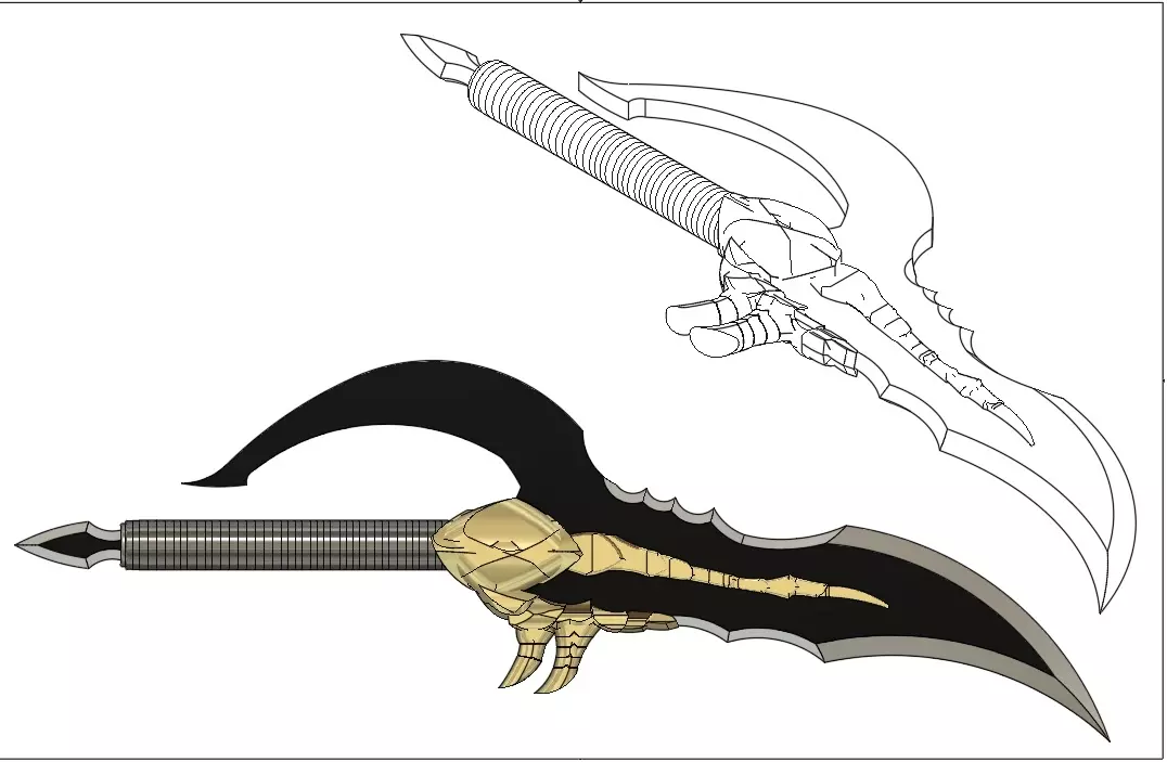 KASAKAS VENOM FANG FROM THE SOLO LEVELING MANHWA 3D print model_0