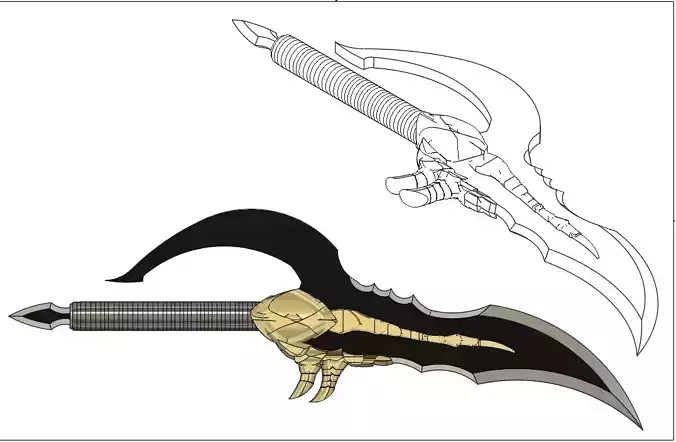 KASAKAS VENOM FANG FROM THE SOLO LEVELING MANHWA 3D print model