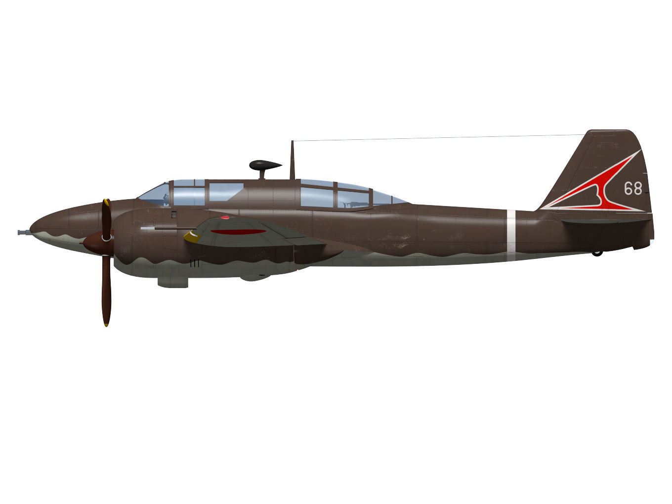 Kawasaki Ki102 otsu 3D model_6