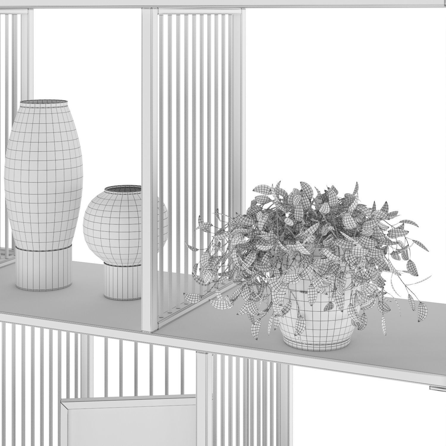 Shelving unit Modena 3D model_5