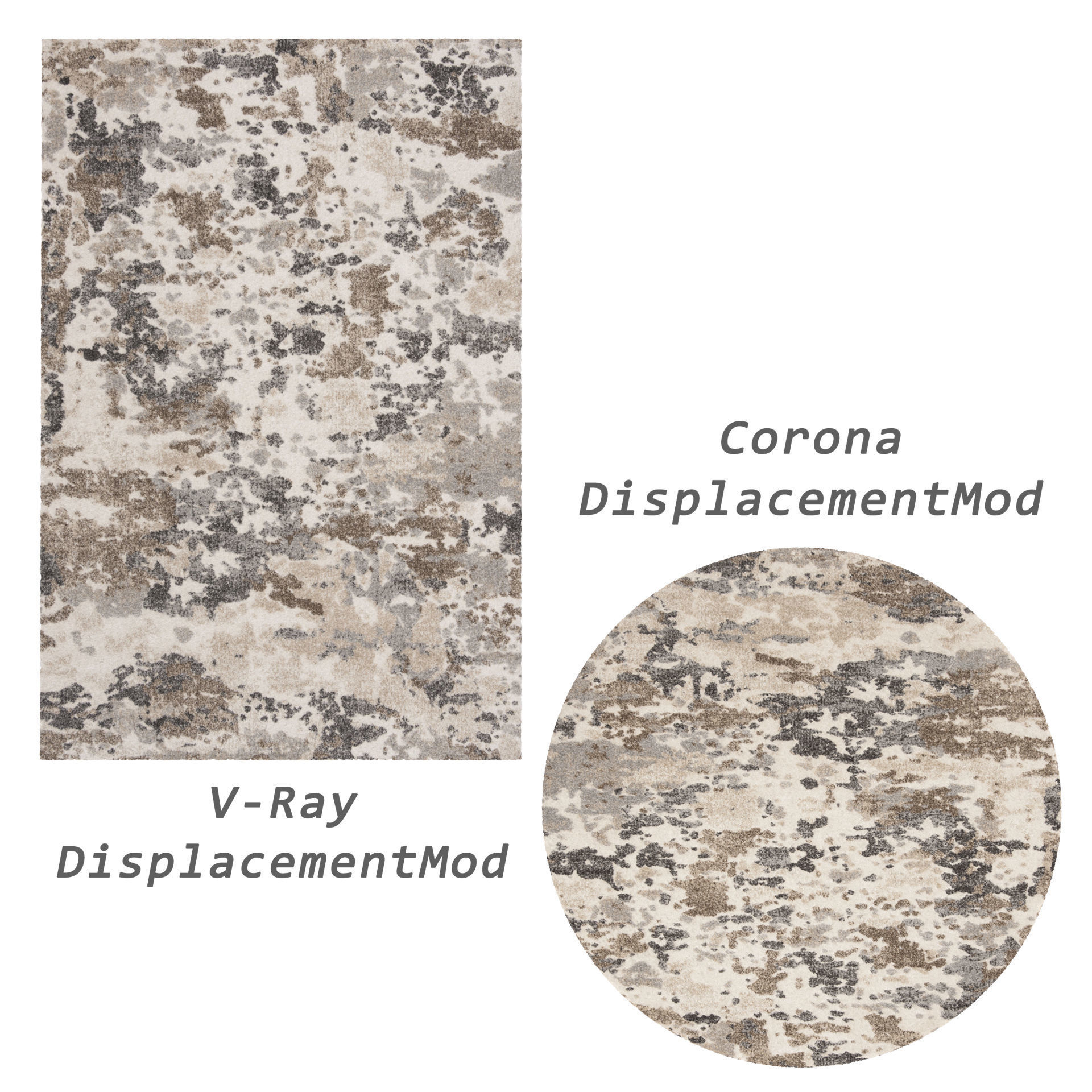 4 in 1 Rug Collection No 34 Low-poly 3D model_5