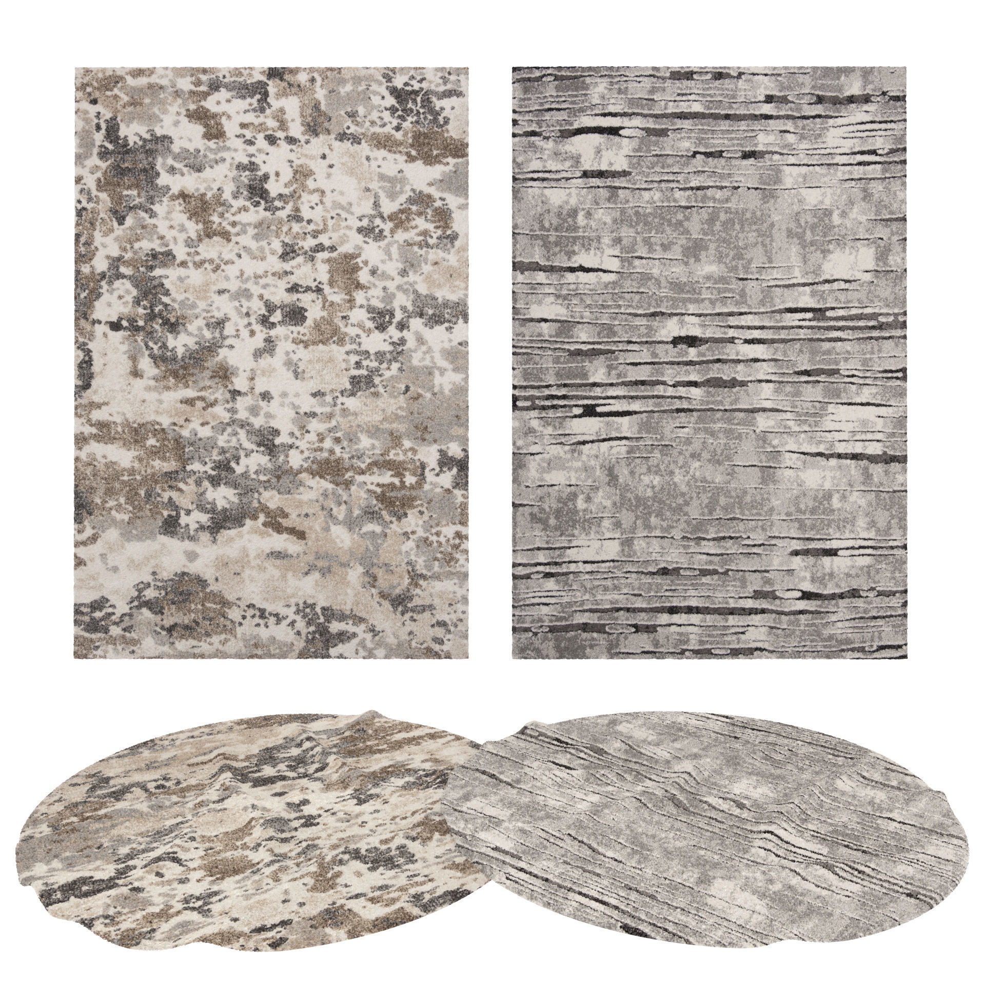 4 in 1 Rug Collection No 34 Low-poly 3D model_4