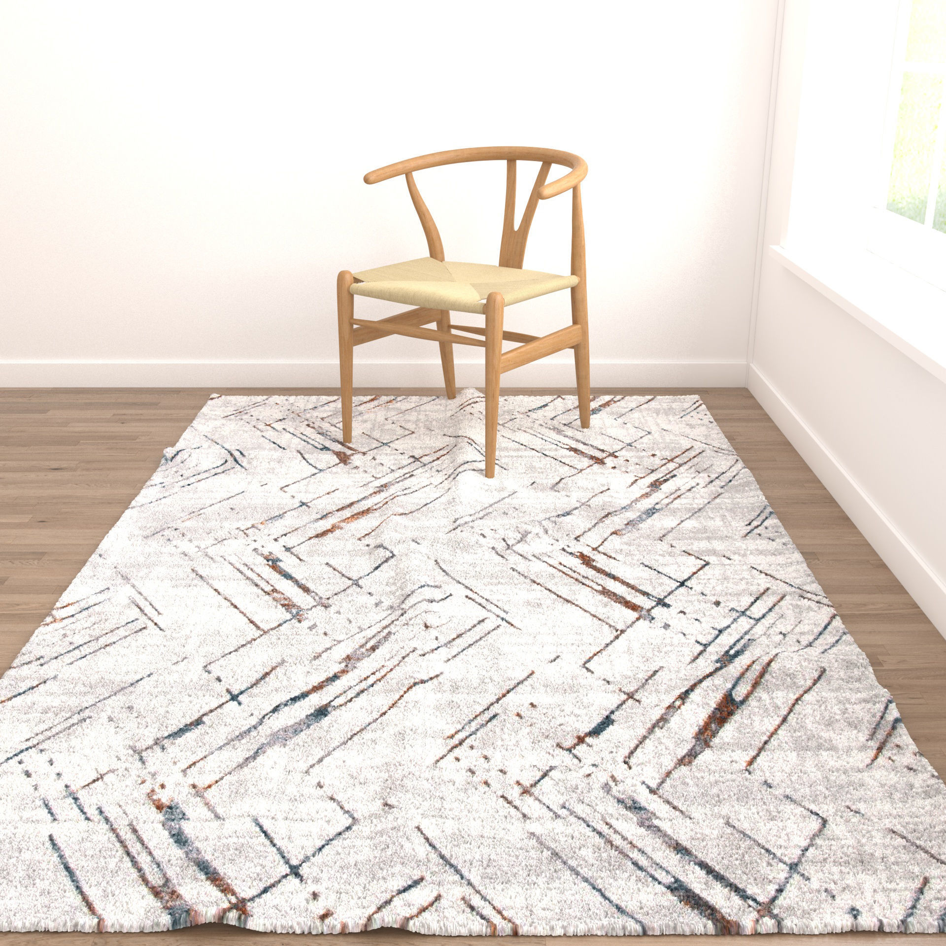 4 in 1 Rug Collection No 34 Low-poly 3D model_3