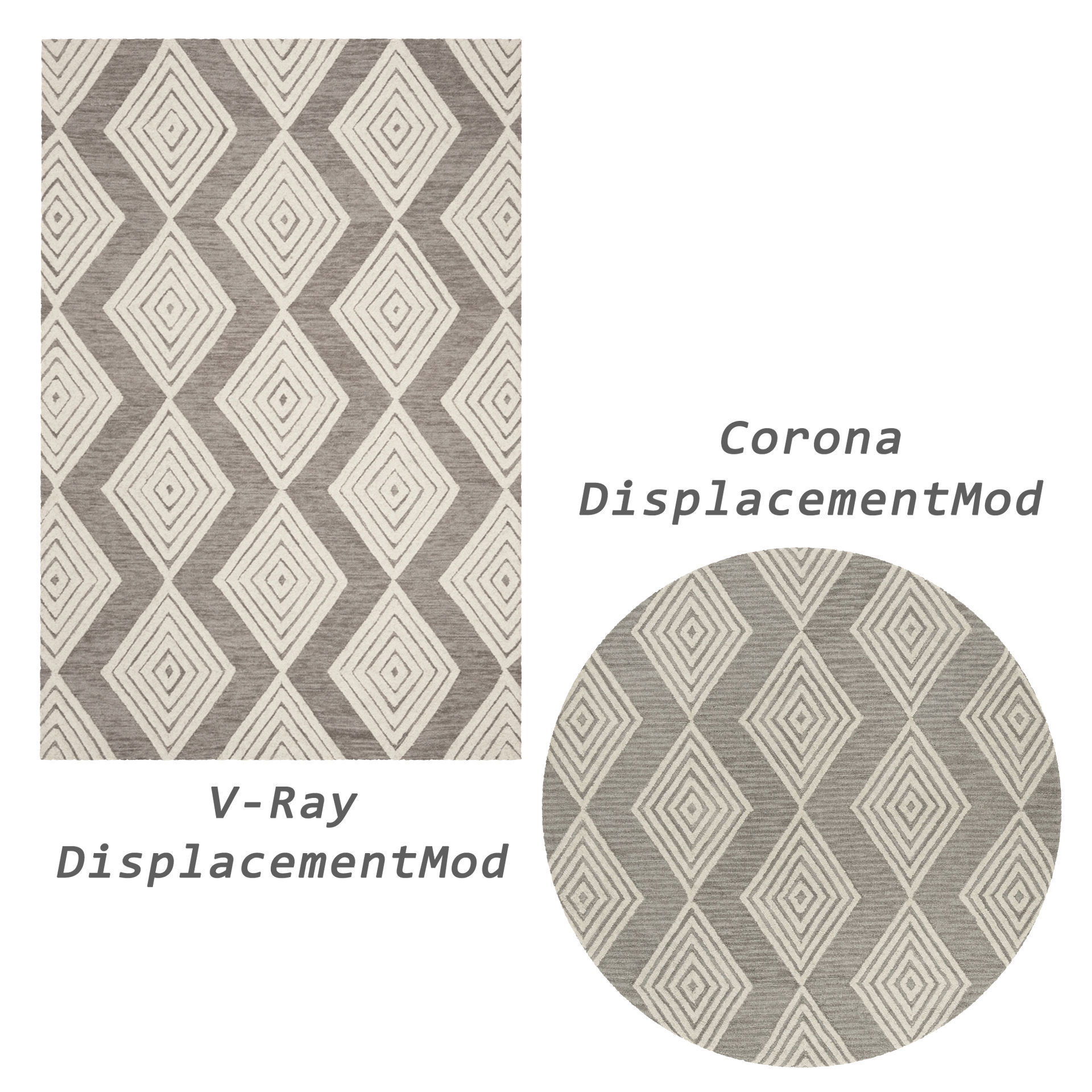 4 in 1 Rug Collection No 34 Low-poly 3D model_11