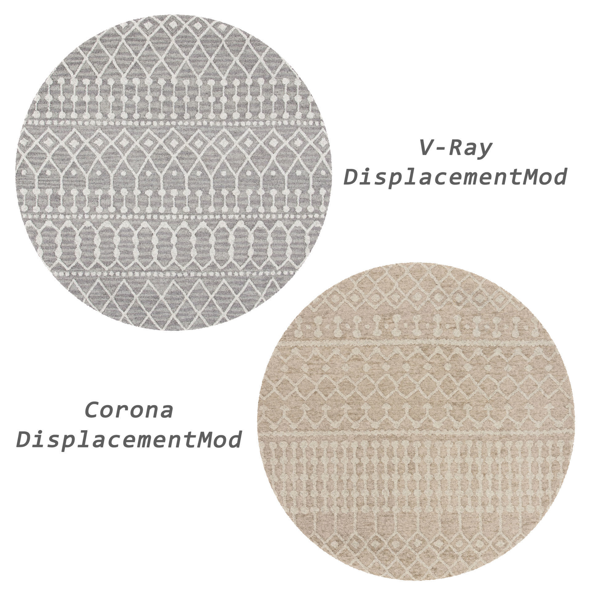 4 in 1 Rug Collection No 34 Low-poly 3D model_8