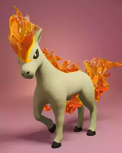 pokemon ponyta 3D print model