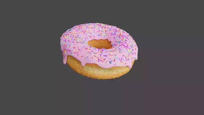 Donut with Texturing and sprinkles