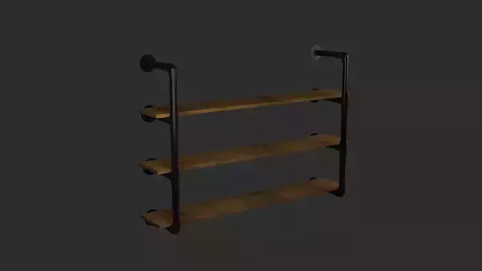 Shelf mounted in loft style