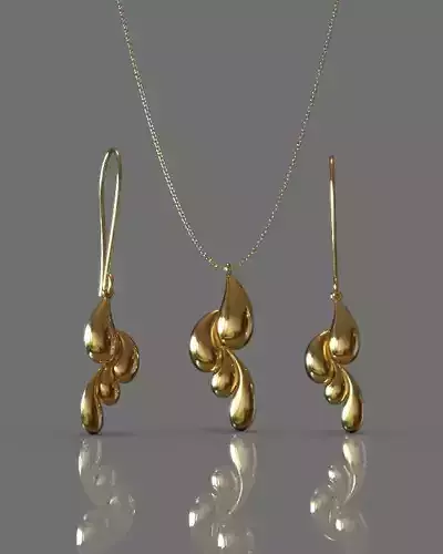 Pendant earrings set