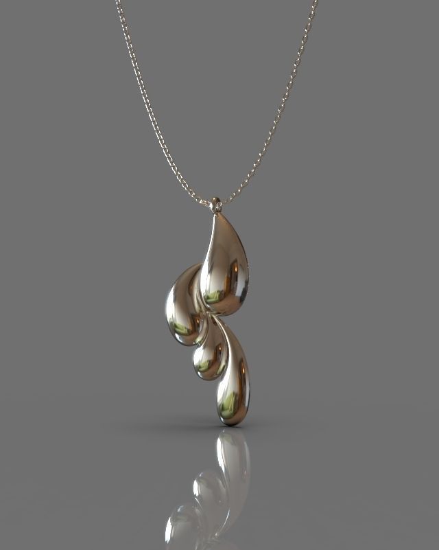 Pendant earrings set 3D print model_17