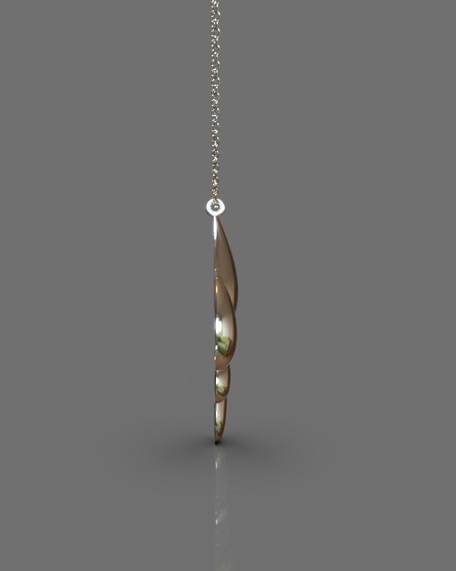 Pendant earrings set 3D print model_18