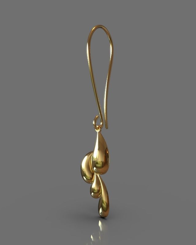 Pendant earrings set 3D print model_20