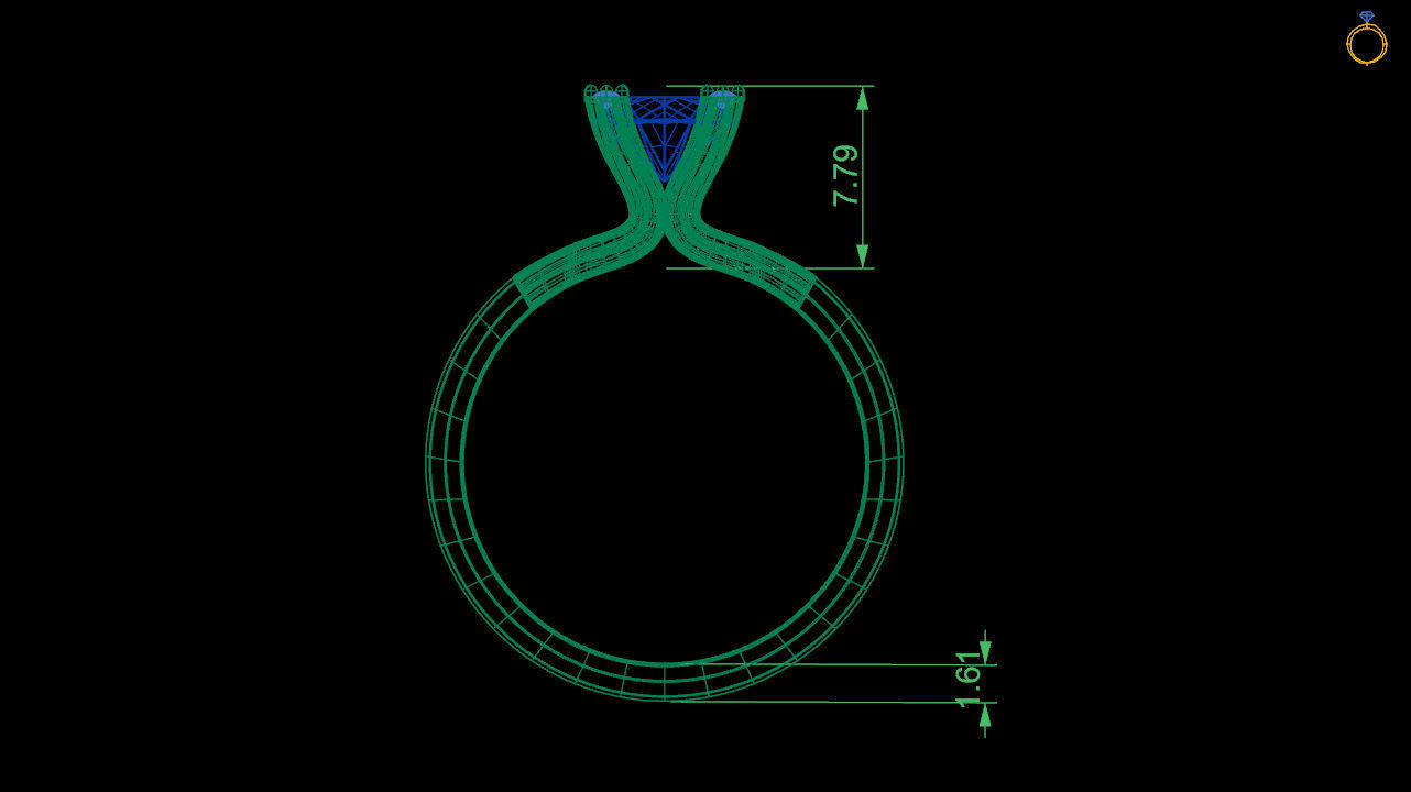 Solitaire ring 3d file to print 3D print model_3