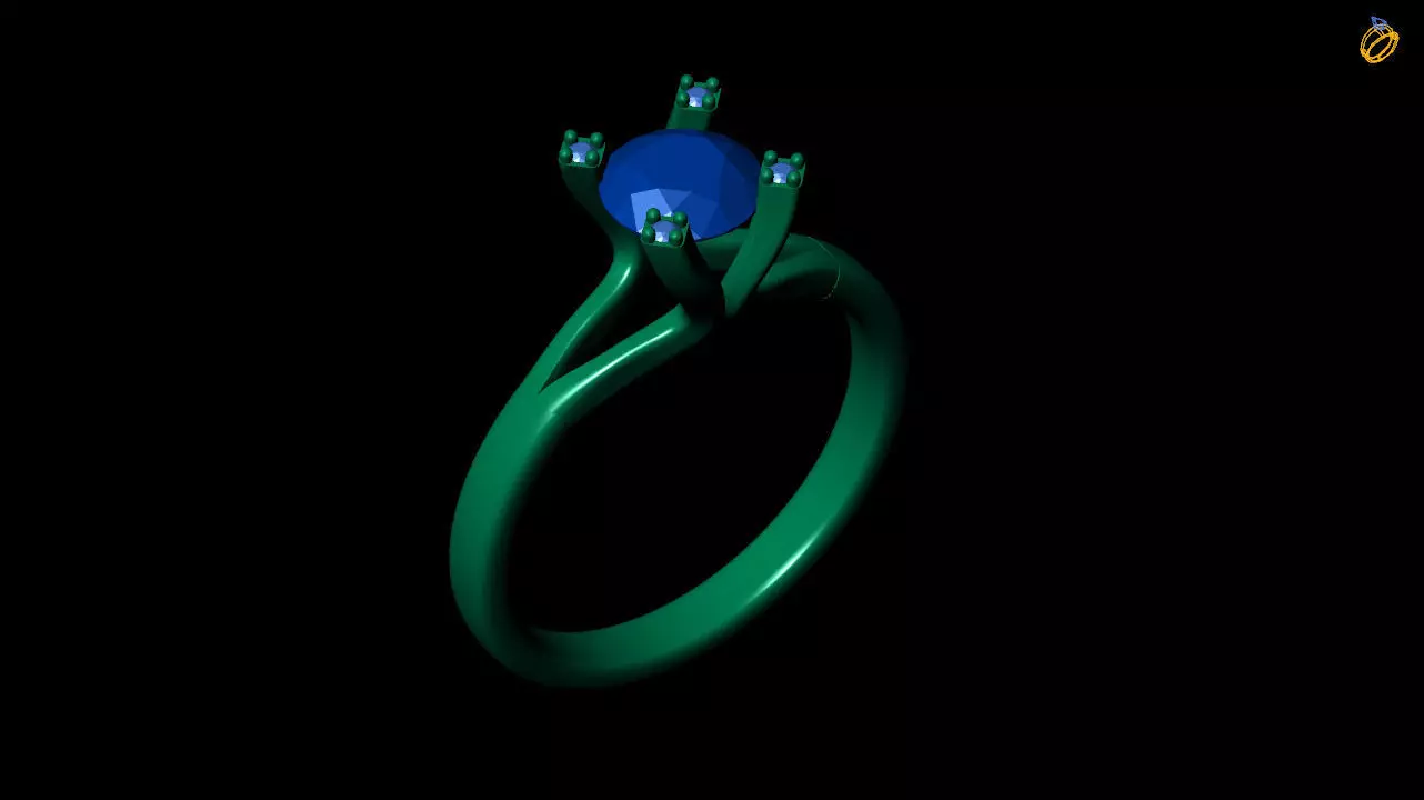 Solitaire ring 3d file to print 3D print model_0