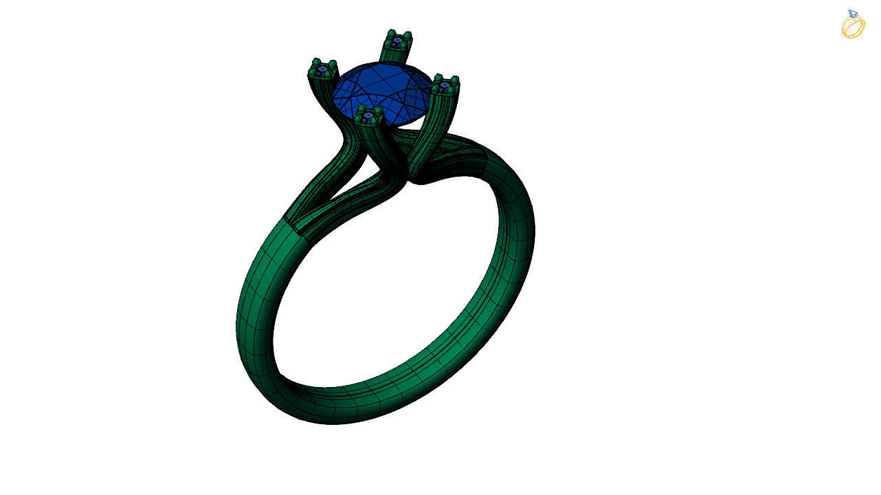 Solitaire ring 3d file to print 3D print model_11