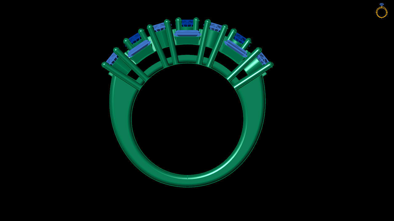 Baguette ring 3d file to print 3D print model_7