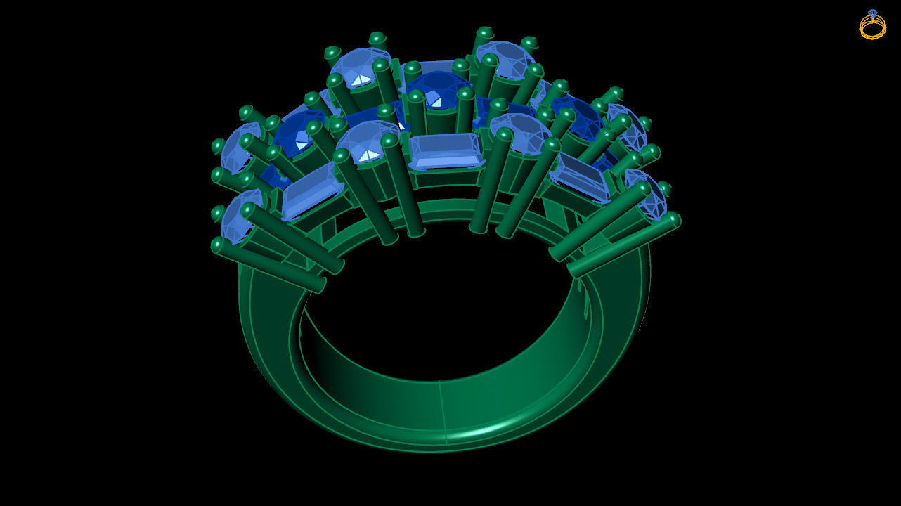 Baguette ring 3d file to print 3D print model_6