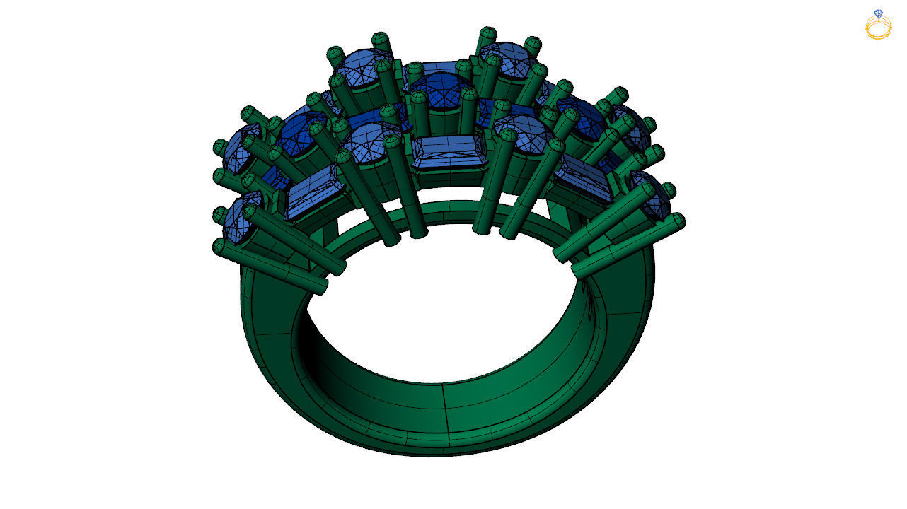 Baguette ring 3d file to print 3D print model_12