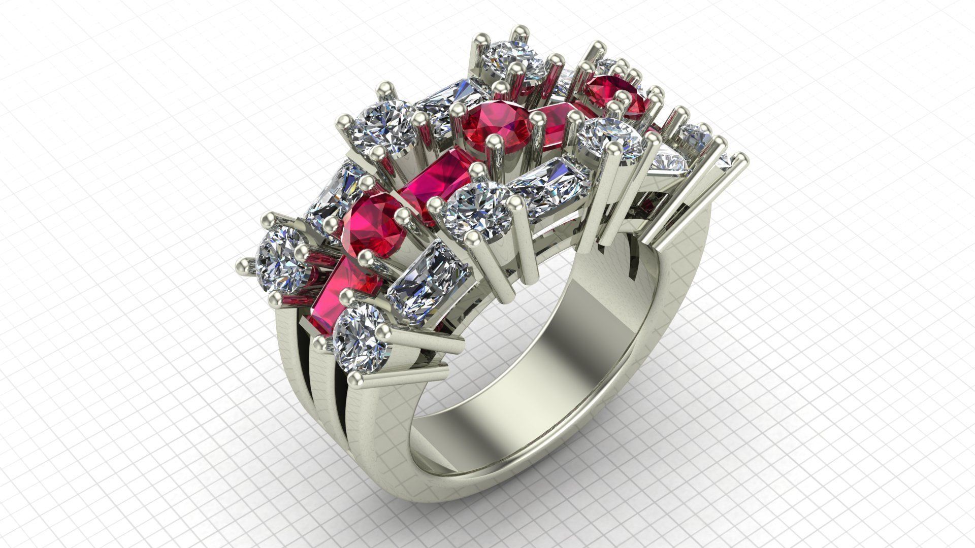 Baguette ring 3d file to print 3D print model_1