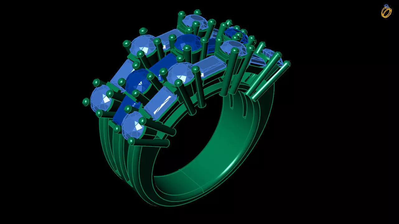 Baguette ring 3d file to print 3D print model_0