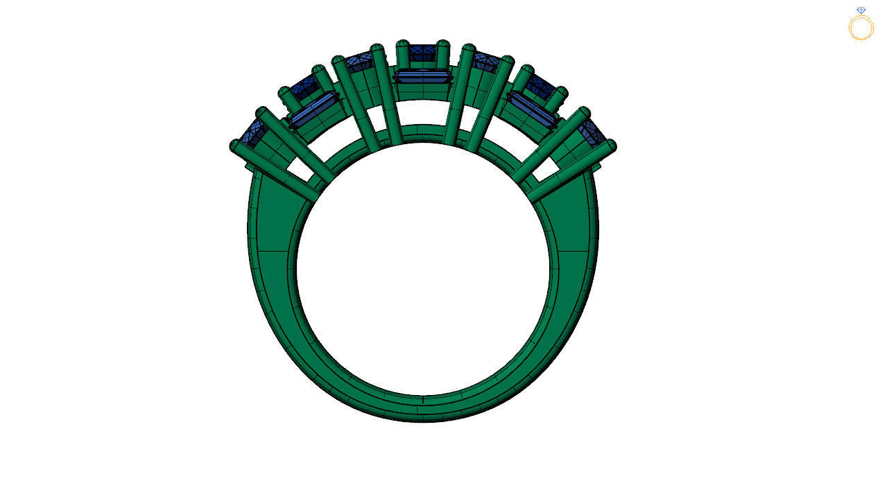 Baguette ring 3d file to print 3D print model_13