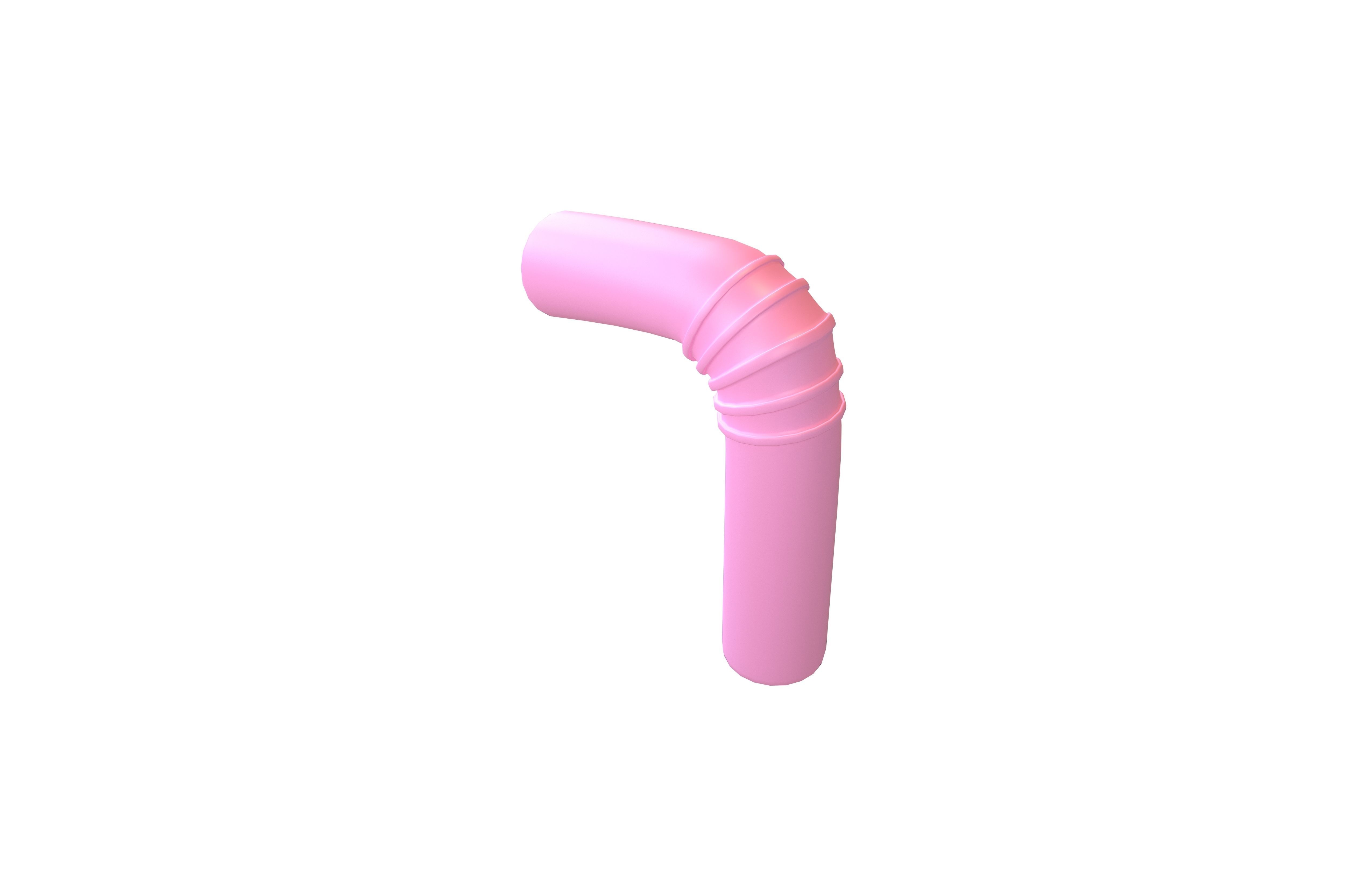 Cartoon Drinking Straw v1 008 Low-poly 3D model_2