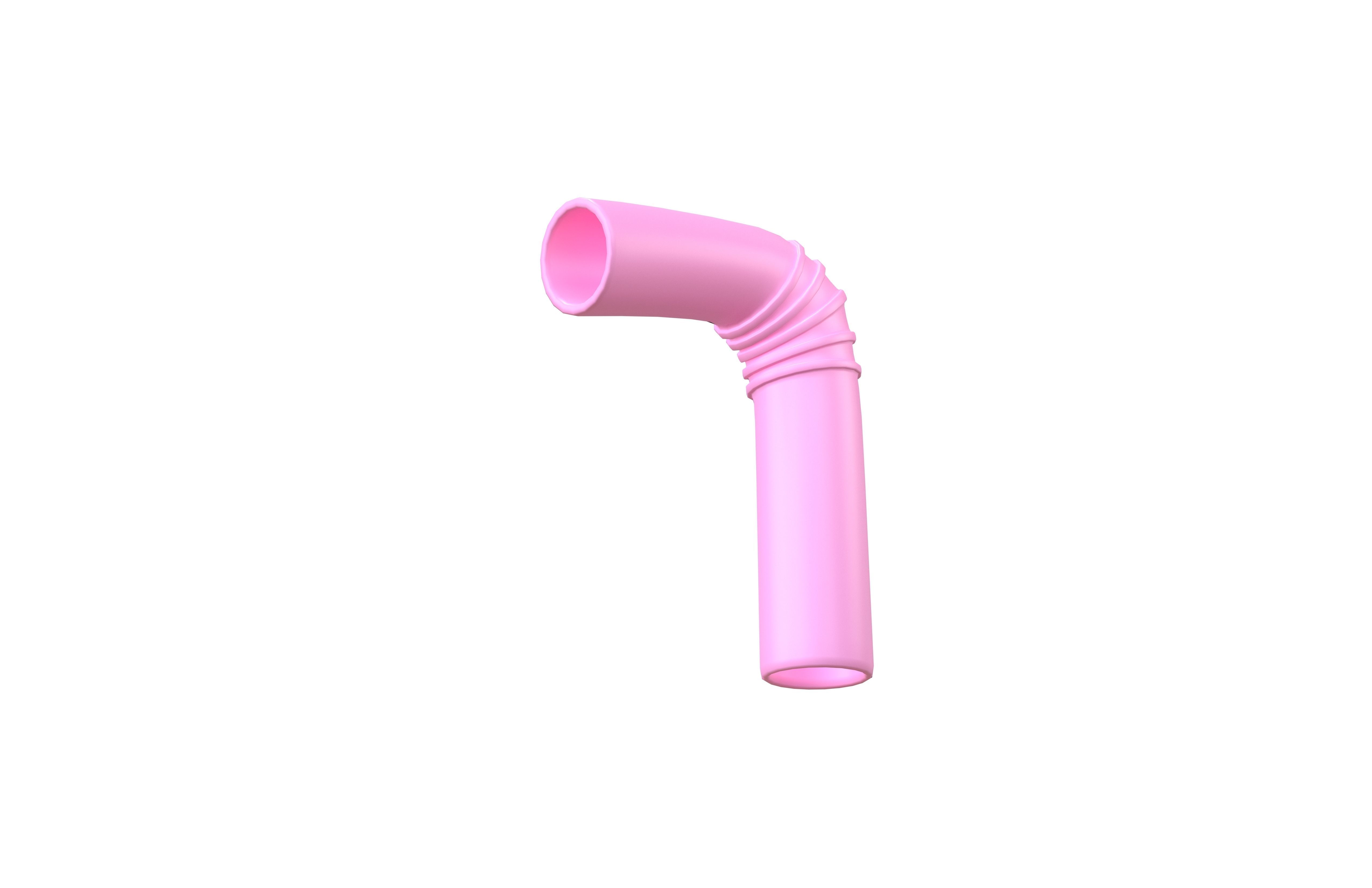 Cartoon Drinking Straw v1 008 Low-poly 3D model_3