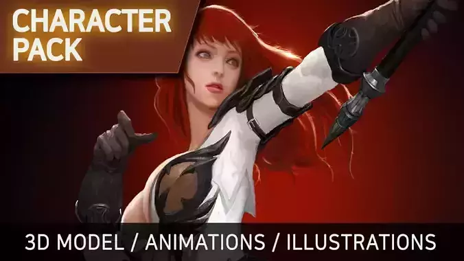 MMORPG Character Pack - Magician Low-poly 3D model MMORPG Character Pack - Magician Low-poly 3D model