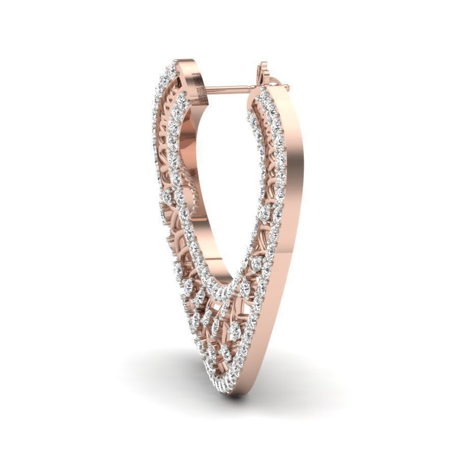 Hoop earrings  3D print model_8