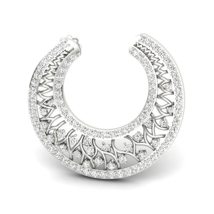 Hoop earrings  3D print model_12