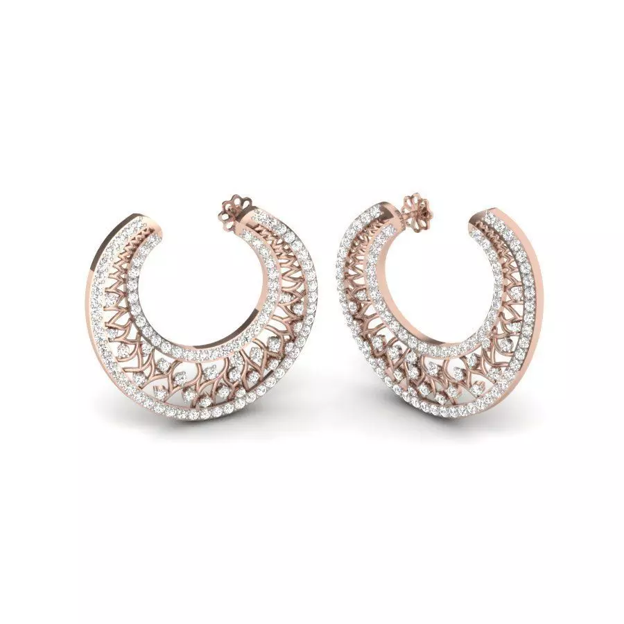 Hoop earrings  3D print model_0