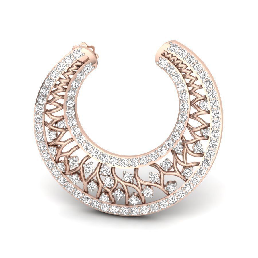 Hoop earrings  3D print model_7