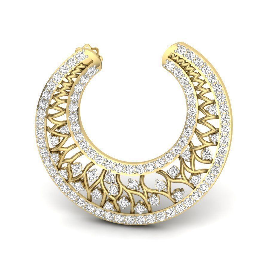 Hoop earrings  3D print model_4