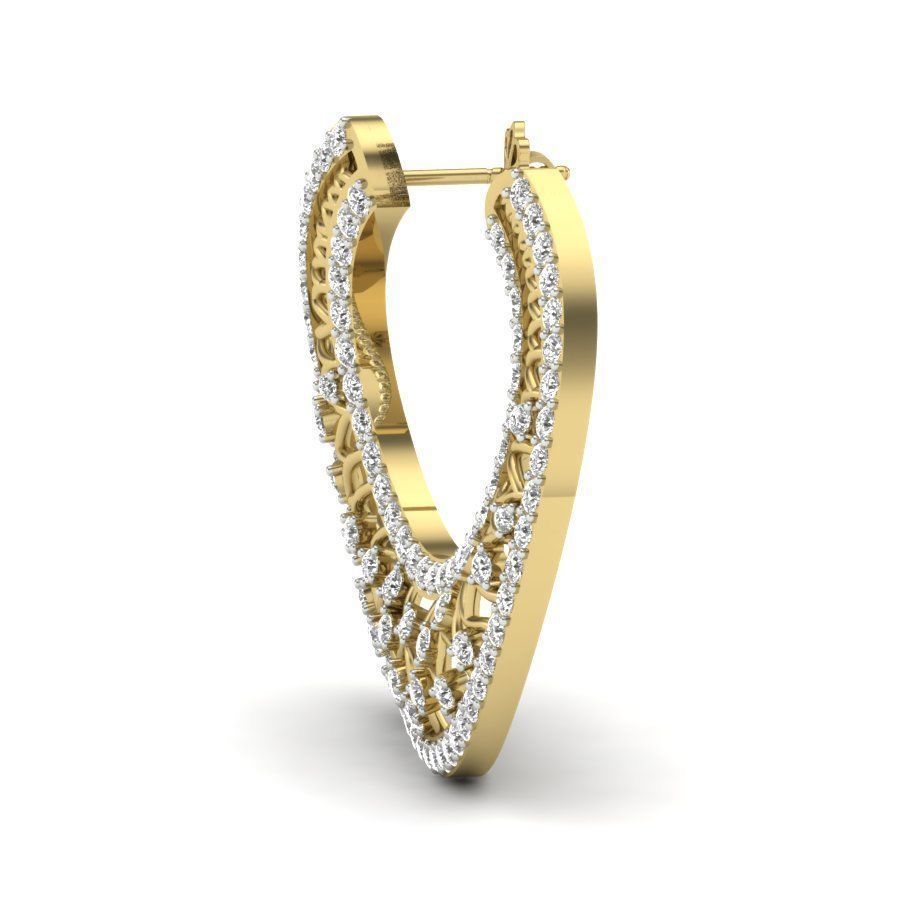 Hoop earrings  3D print model_5