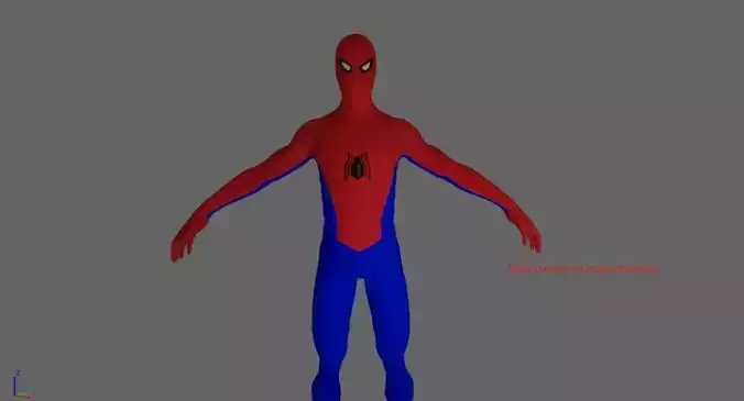 spider-man 3d model MCU rigged