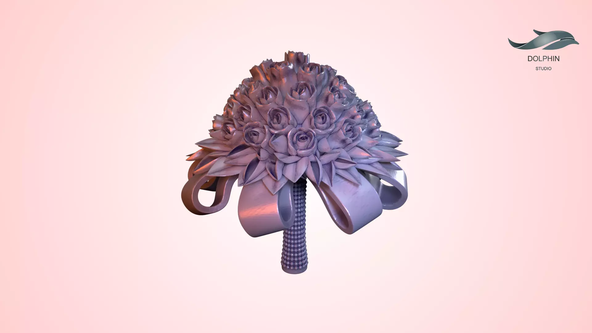 Bridal rose bouquet Printable 3D print model