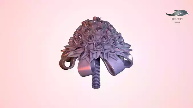 Bridal rose bouquet Printable  3D print model