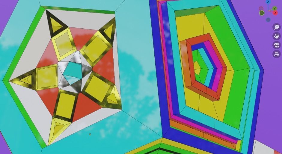 Dodecahedron Space Ship Low-poly 3D model_10