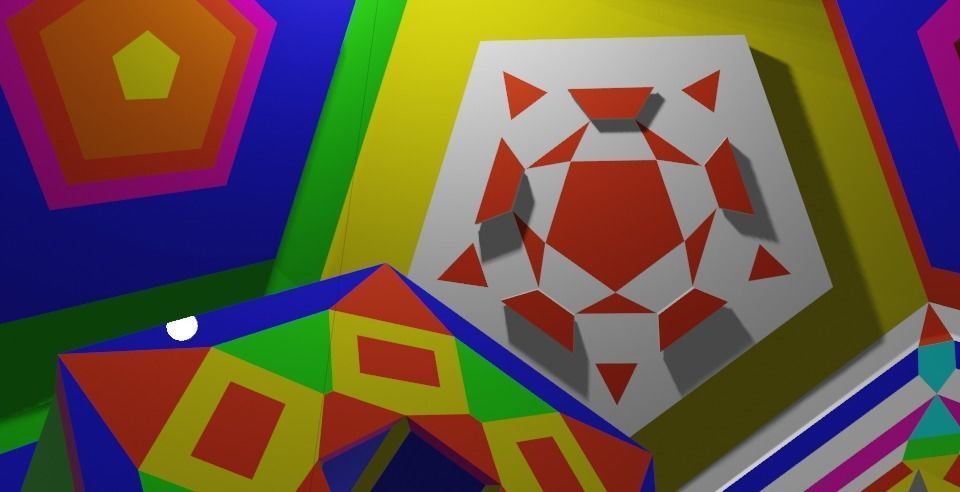 Dodecahedron Space Ship Low-poly 3D model_5