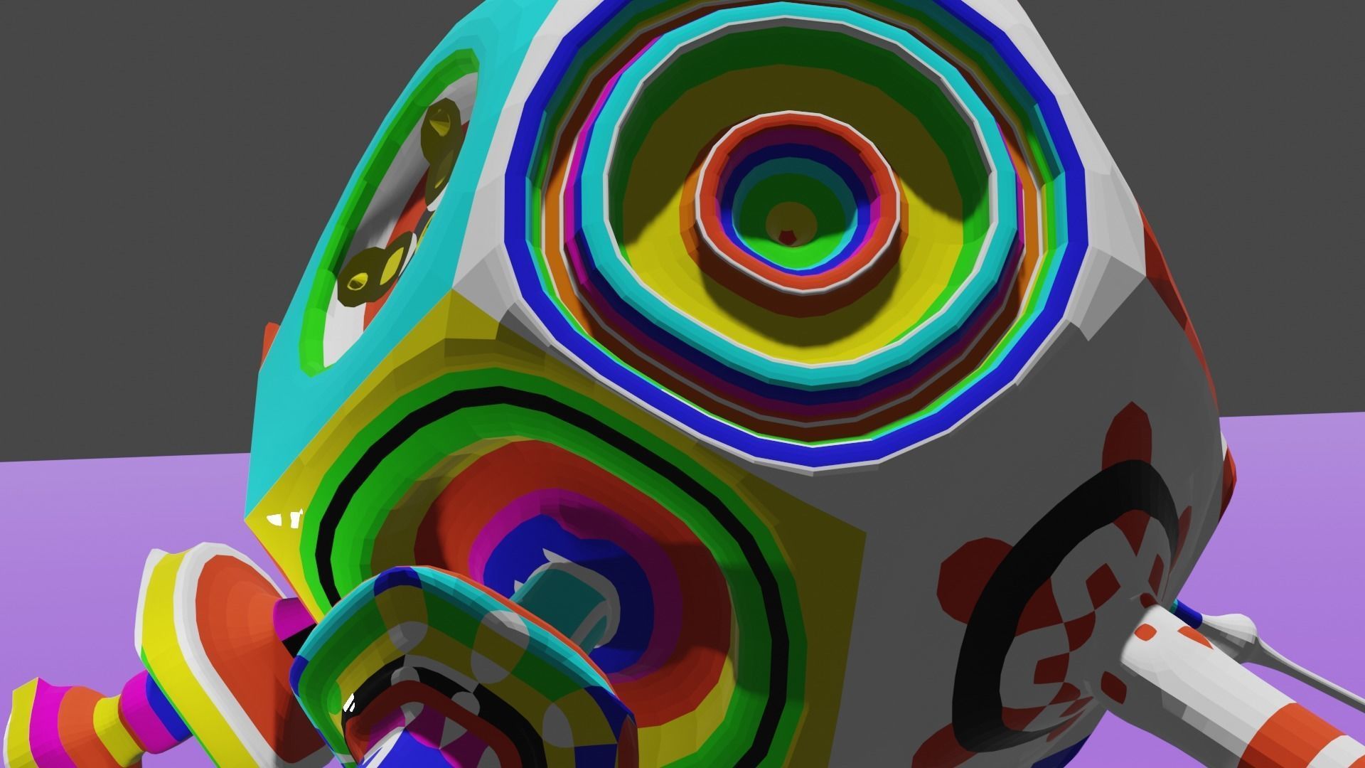 Dodecahedron Space Ship Low-poly 3D model_14